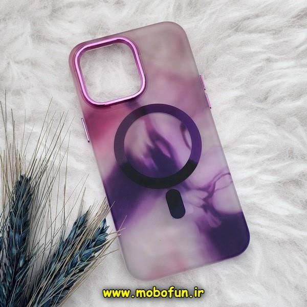 قاب گوشی iPhone 14 Pro Max آیفون طرح متال آبرنگی مگ سیف اورجینال Creative Case کد 197